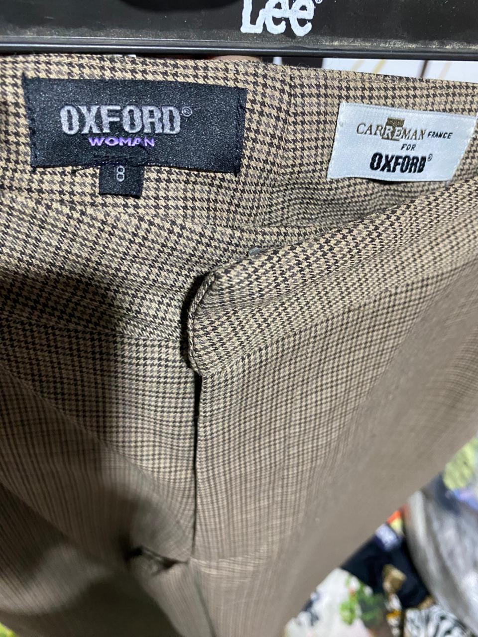 OXFORD |M| WAIST 28|B14| TEXTURED BROWN WIDE-LEG TROUSERS