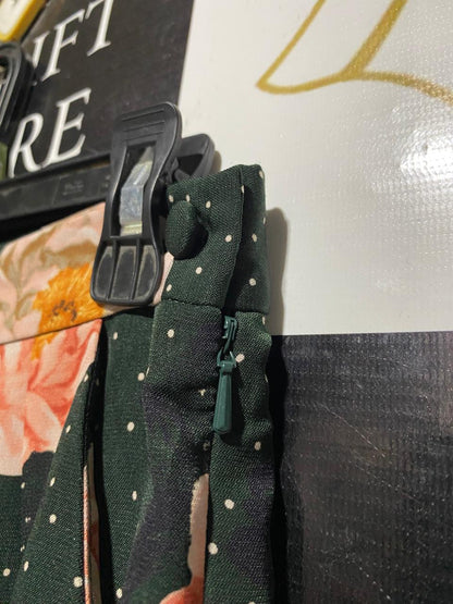 LOVE |M| WAIST 28| DARK FLORAL WIDE-LEG TROUSERS