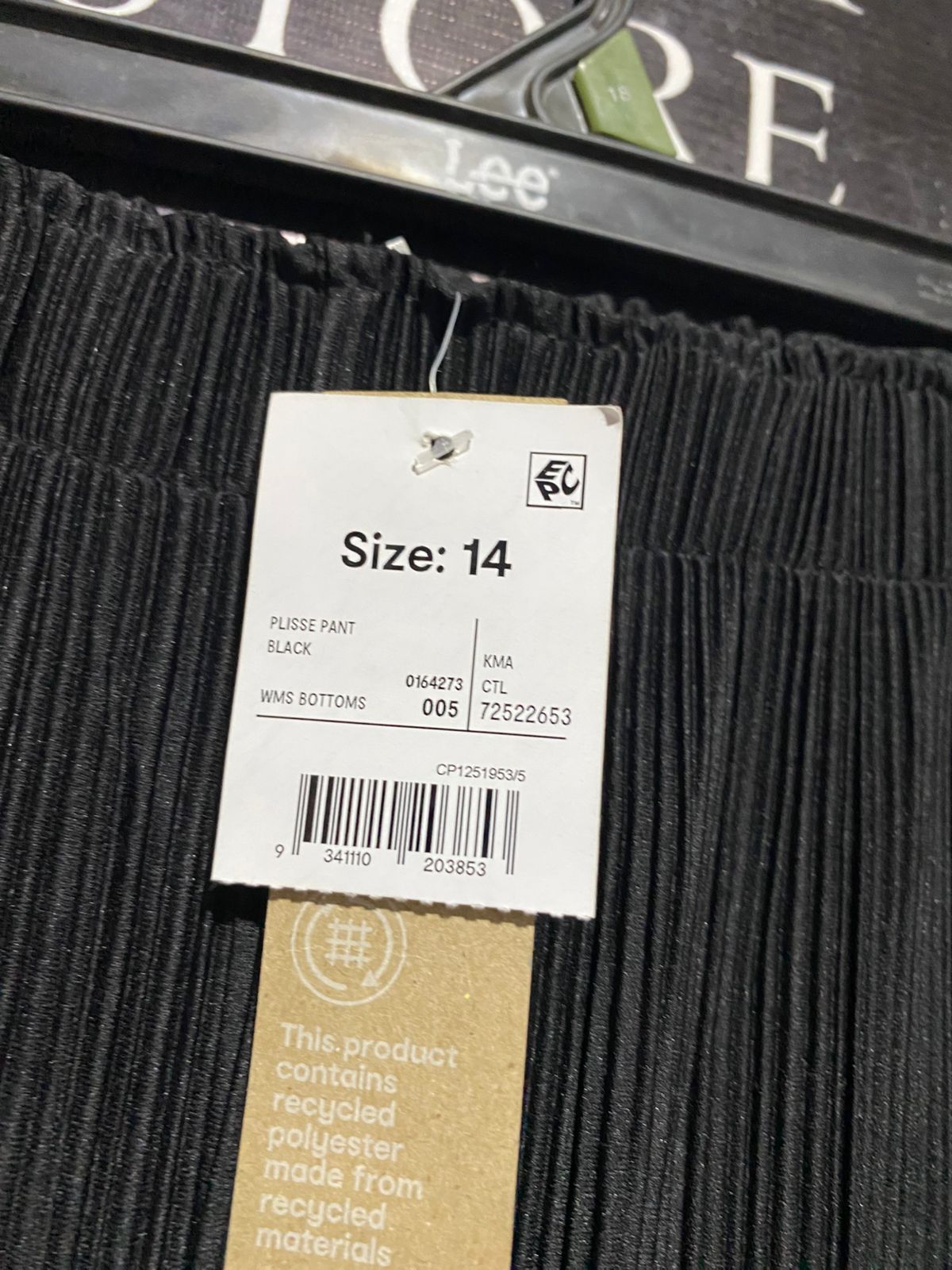 ANKO |XXL| WAIST 36| CHIC BLACK PLISSÉ PLEATED WIDE-LEG PANTS
