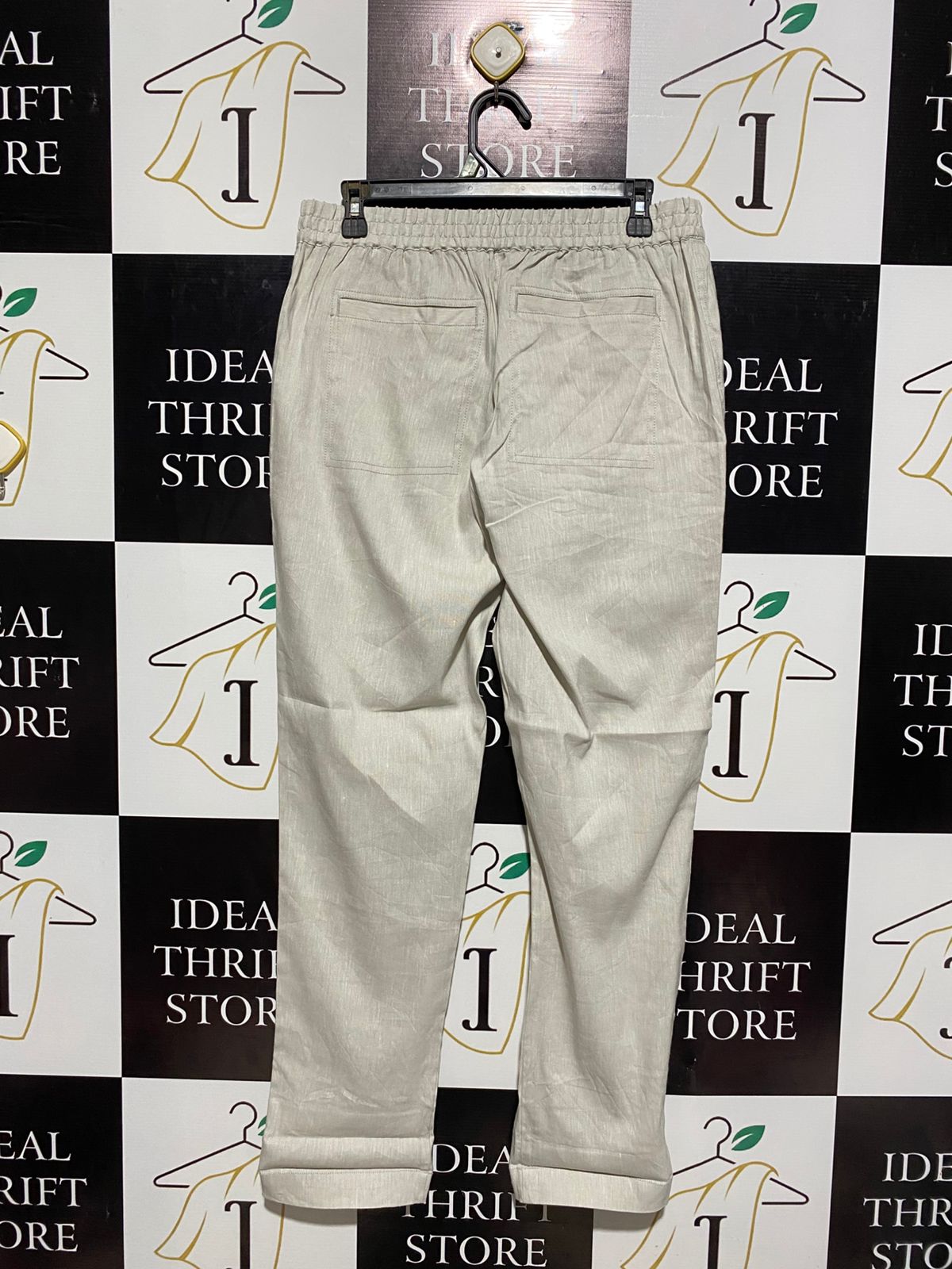 SPORTS CRAFT |L| WAIST 30| PREMIUM LINEN BLEND DRAWSTRING TROUSERS