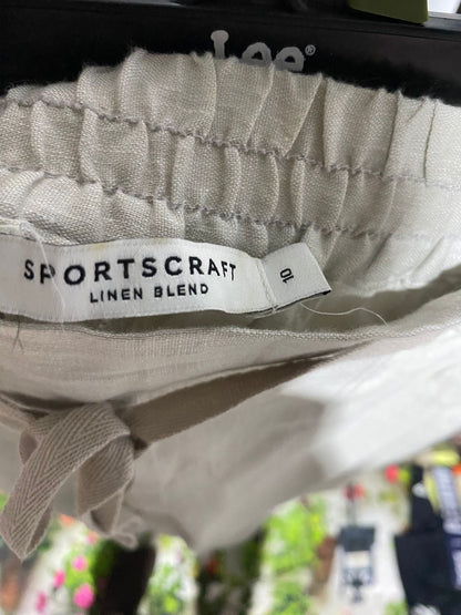 SPORTS CRAFT |L| WAIST 30| PREMIUM LINEN BLEND DRAWSTRING TROUSERS
