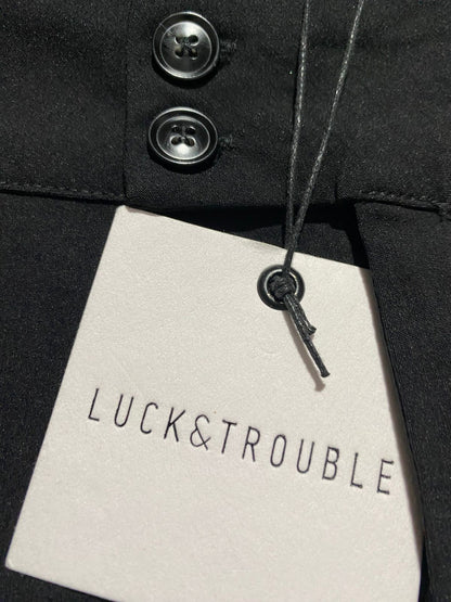 LUCK & TROUBLE |M| WAIST 28| CLASSIC BLACK TAILORED DRESS PANTS