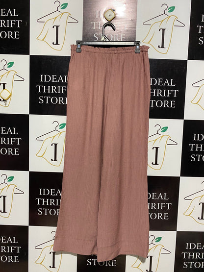 ZARA |M| BUST 28| DUSTY ROSE WIDE-LEG LOUNGE PANTS
