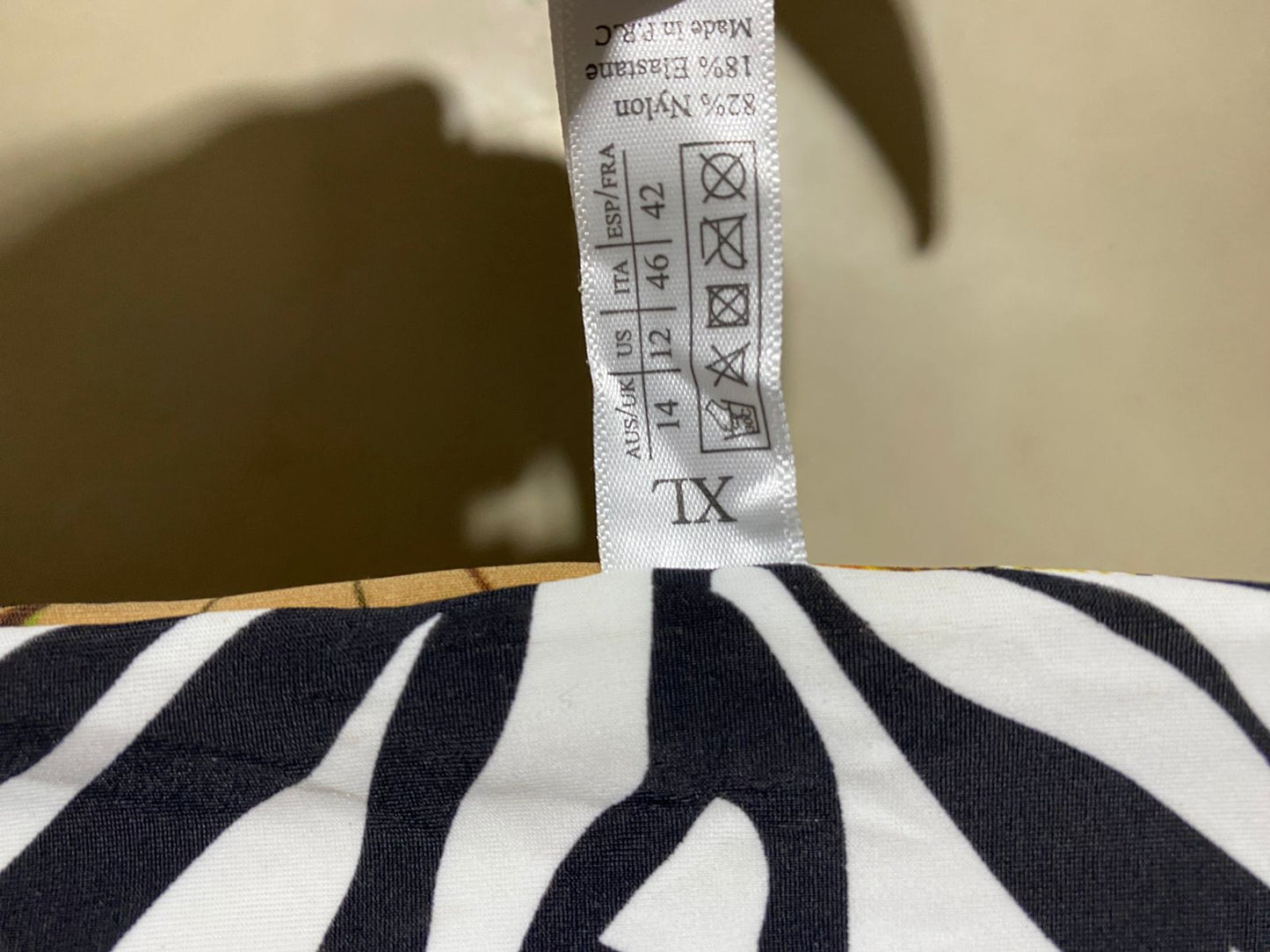 WOW O WOW |XL| BUST 15| TWO-PIECE ZEBRA PRINT BANDEAU BIKINI SET