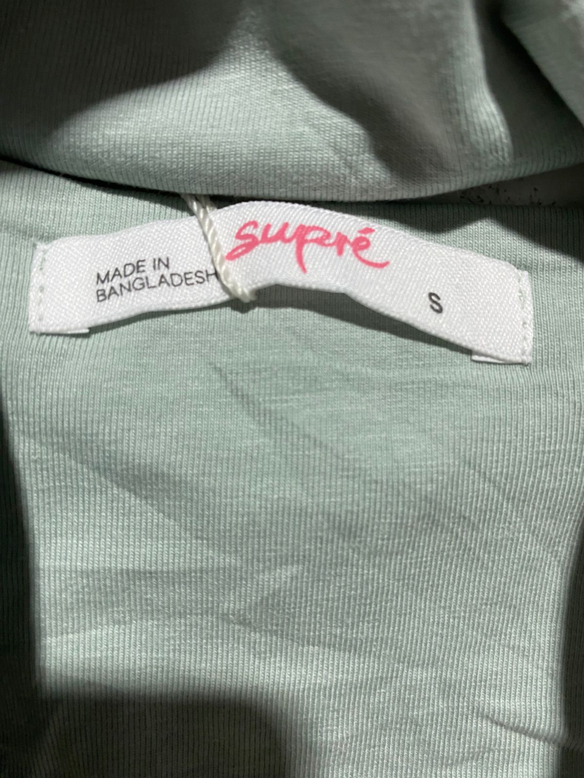 SUPRE |S| BUST 14|B12|WOMEN’S MINIMALIST SAGE GREEN CAMI CROP TOP