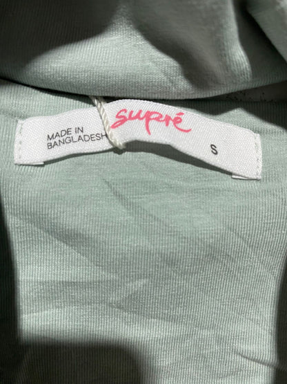 SUPRE |S| BUST 14|B12|WOMEN’S MINIMALIST SAGE GREEN CAMI CROP TOP
