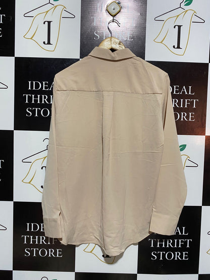 ICICLE |L| BUST 20| LUXURY SILK BLEND BUTTON-DOWN SHIRT