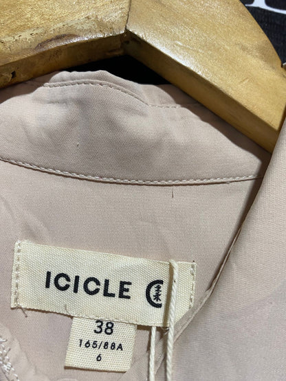ICICLE |L| BUST 20| LUXURY SILK BLEND BUTTON-DOWN SHIRT