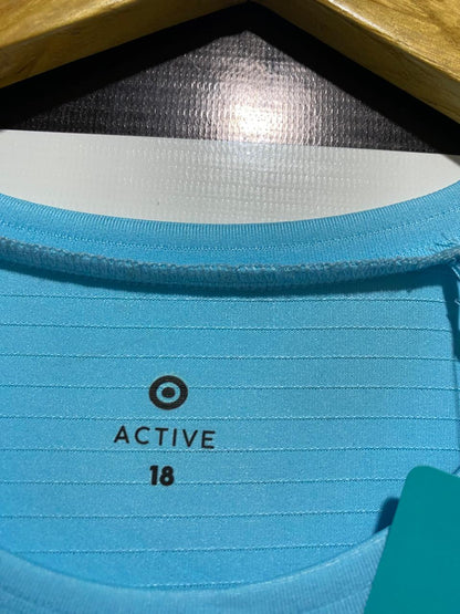 TARGET ACTIVE |XL| BUST 24| C1|  LIGHT BLUE SHORT SLEEVE TRAINING TEE