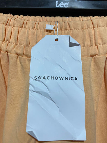 SZACHOWNICA |XL| WAIST 27| PEACH TRACK PANTS WITH WHITE SIDE STRIPE