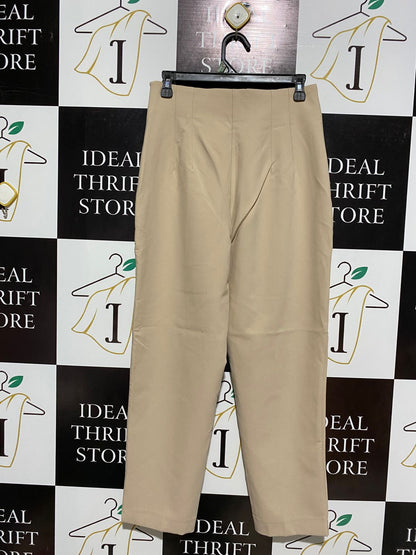 ZARA |M| BUST 28| BEIGE HIGH-WAISTED TAILORED TROUSERS