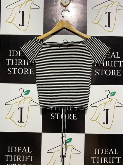 CROPP |M| BUST 14| CROPP STRIPED RUCHED BUST TOP