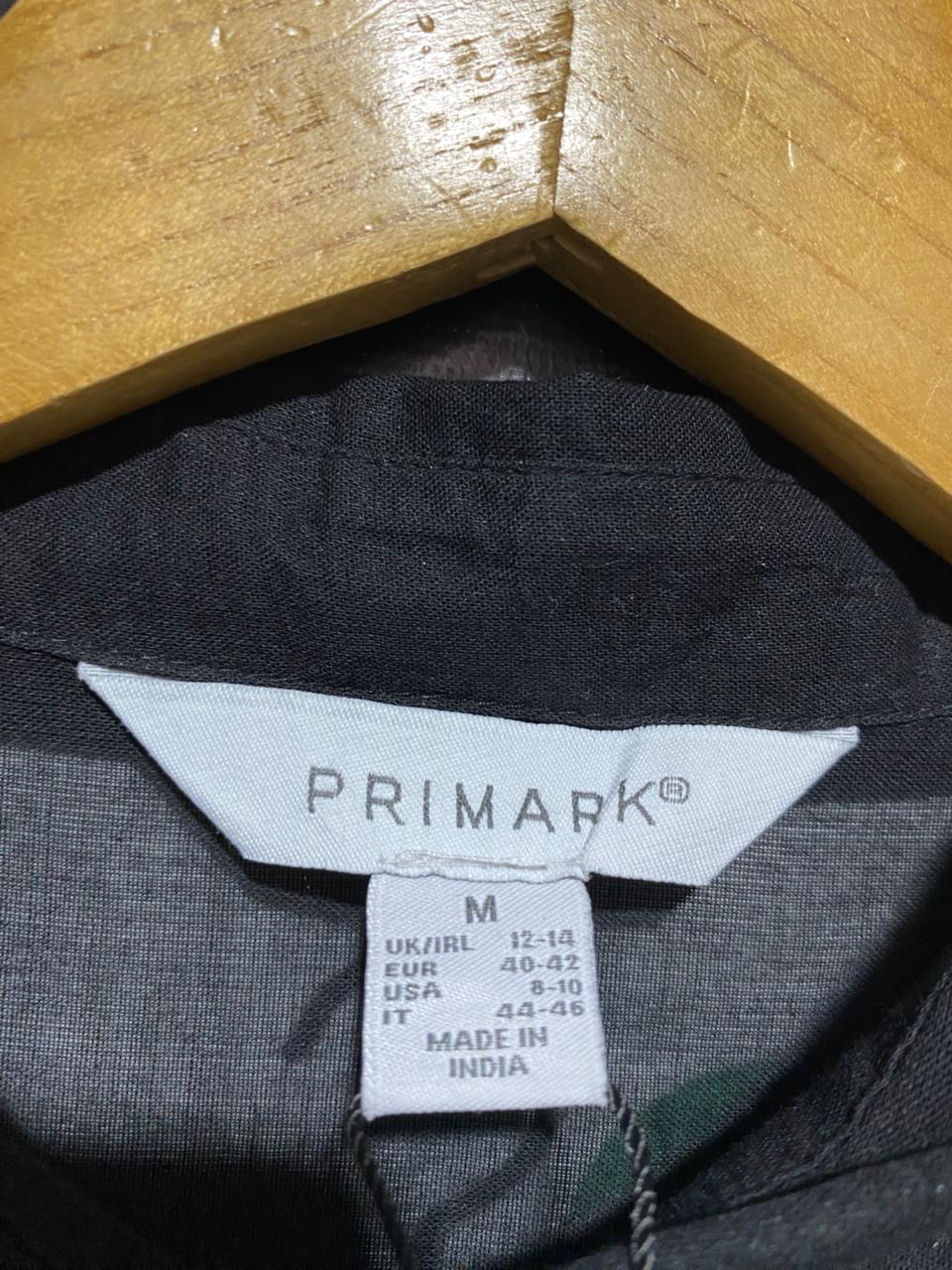 PRIMARK |M| BUST 23| SHEER BLACK BUTTON-DOWN MAXI SHIRT DRESS