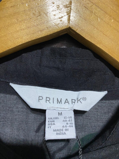 PRIMARK |M| BUST 23| SHEER BLACK BUTTON-DOWN MAXI SHIRT DRESS
