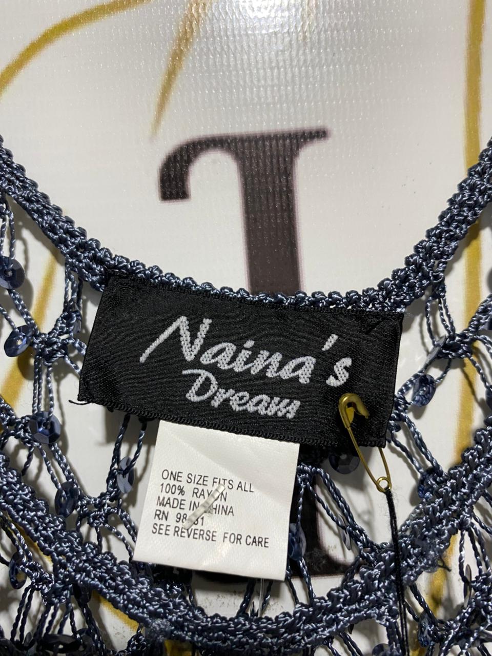 NAINAS DREAM |S| BUST 13| CROCHET KNIT MESH TANK TOP