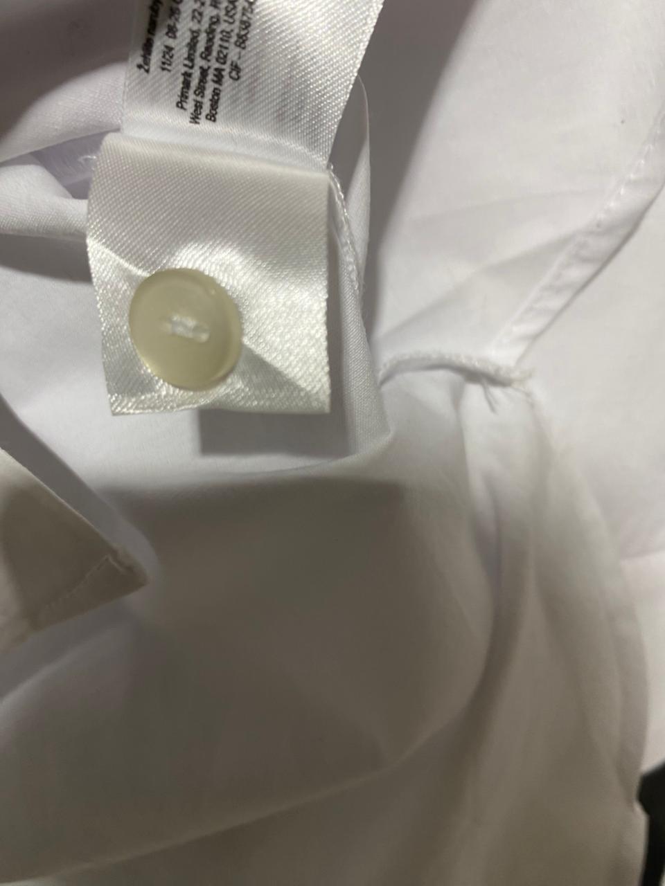 PRIMARK |L| BUST 24| OVERSIZED WHITE BUTTON-DOWN SHIRT