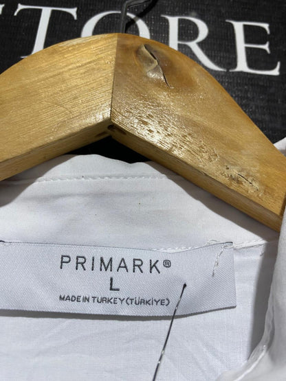 PRIMARK |L| BUST 24| OVERSIZED WHITE BUTTON-DOWN SHIRT