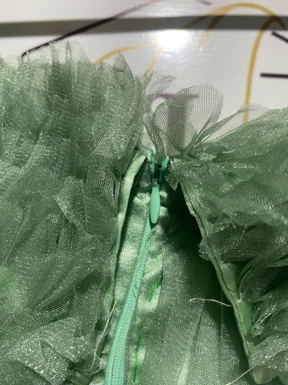 LADONA CELLA |L| BUST 18|C5| WHIMSICAL SAGE GREEN TULLE PARTY DRESS