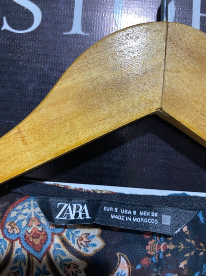 ZARA |M| BUST 18| C6| VINTAGE BOHO MIXED PRINT MAXI DRESS