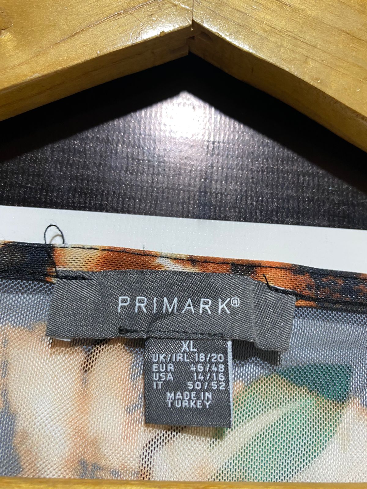 PRIMARK |XL| BUST 21|  TIGER STRIPE MESH DUSTER