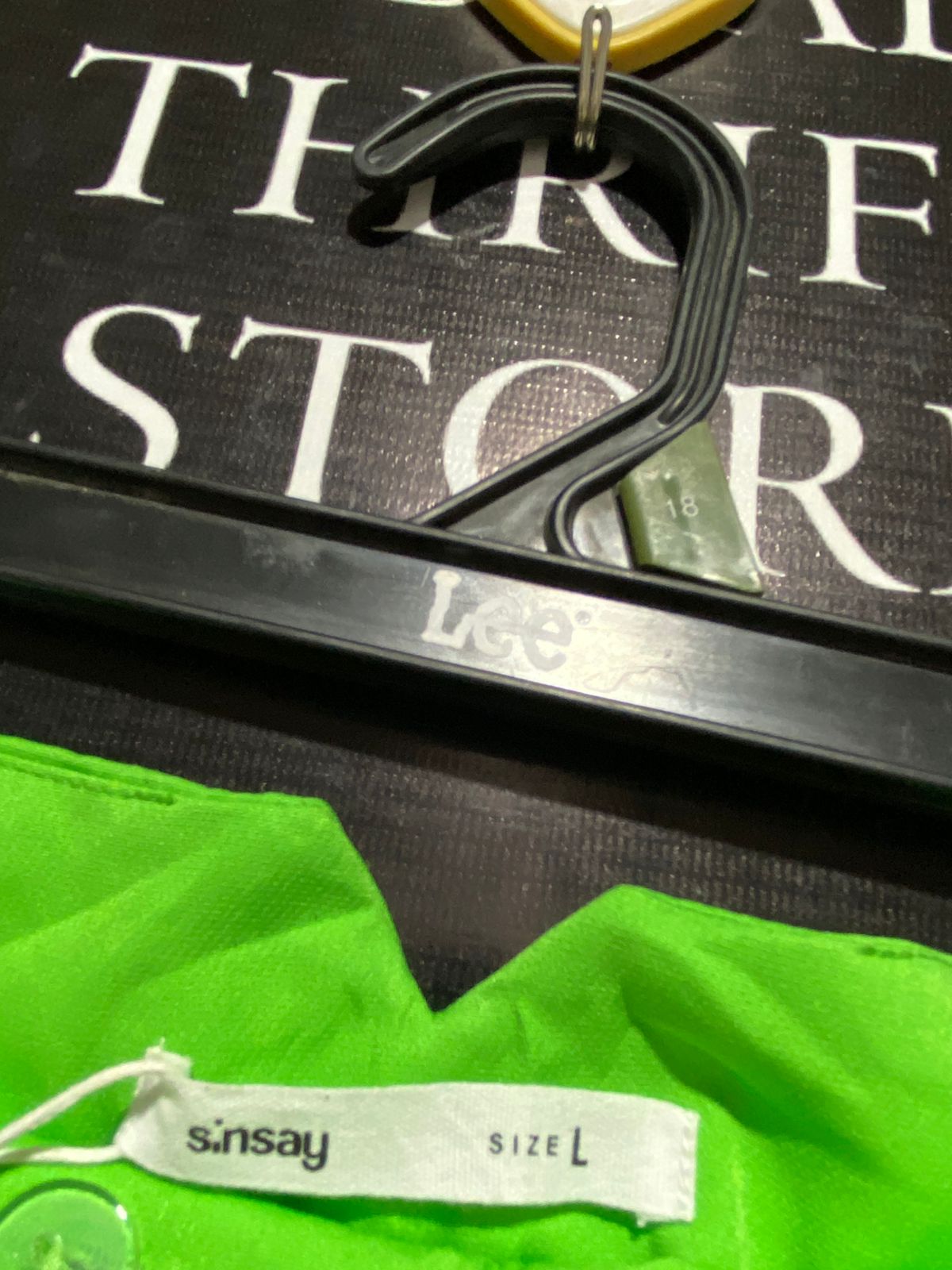 SINSAY |L| WAIST 32| VIBRANT LIME GREEN HIGH-WAISTED TAILORED TROUSERS