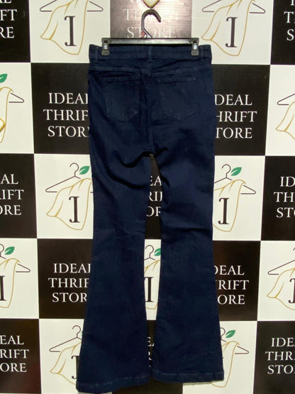 WALLIS |L| WAIST 30| DARK INDIGO HIGH-RISE FLARE JEANS