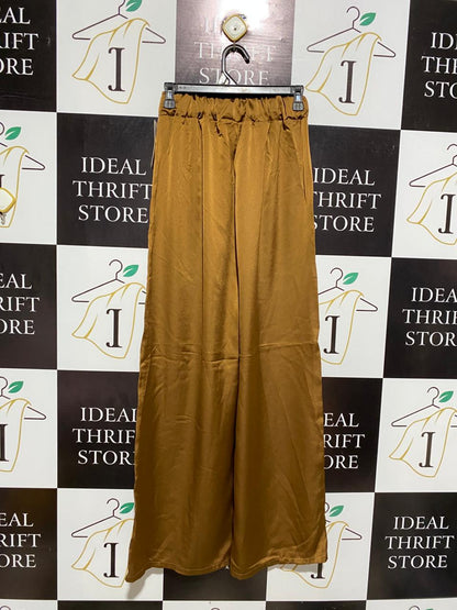 SO LOOK |M| WAIST 26| PLEATED ANIMAL PRINT WIDE-LEG TROUSERS