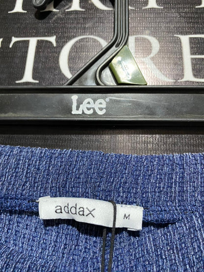 ADDAX |M| WAIST 26| C8| BLUE TEXTURED WIDE-LEG PANTS