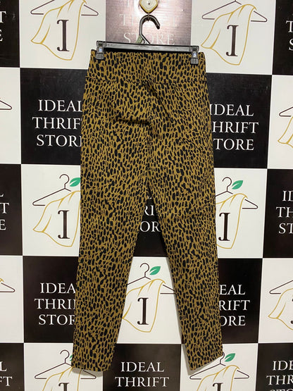 VILA |M| WAIST 26| WOMEN’S HIGH-WAISTED LEOPARD PRINT SKINNY PANTS