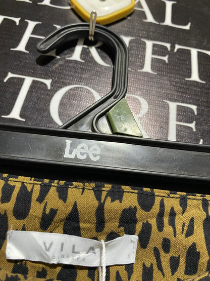 VILA |M| WAIST 26| WOMEN’S HIGH-WAISTED LEOPARD PRINT SKINNY PANTS