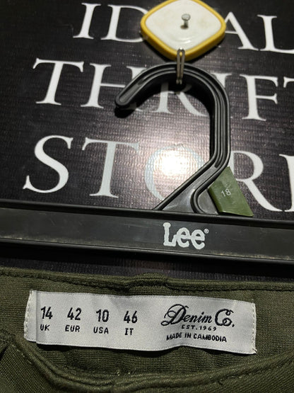 DENIM CO |L| WAIST 32| OLIVE GREEN UTILITY CARGO JOGGERS