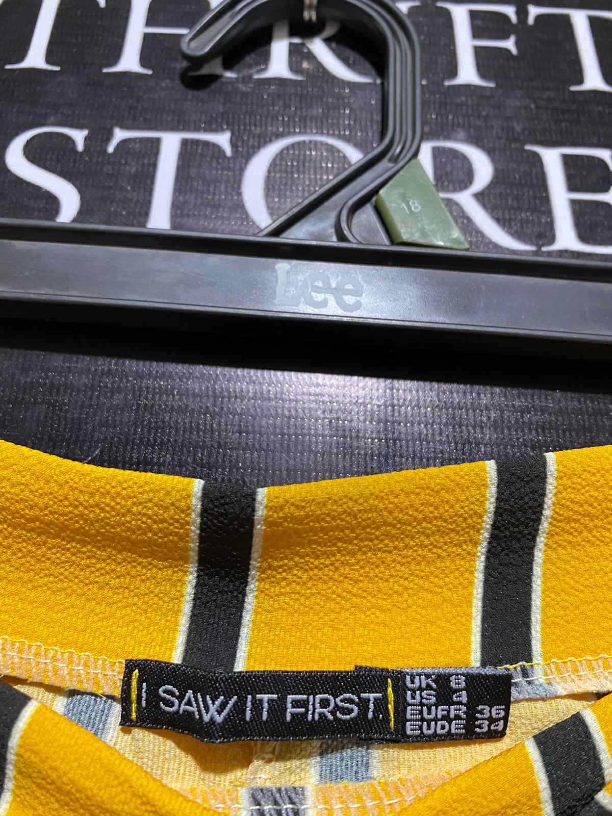 I SAW IT FIRST |M| WAIST 26| MUSTARD YELLOW STRIPED WIDE-LEG TROUSERS