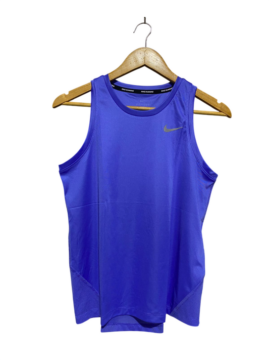 NIKE |S| BUST 18|B23| DRI-FIT RUNNING TANK TOP - VIBRANT PURPLE SLEEVELESS TRAINING SHIRT