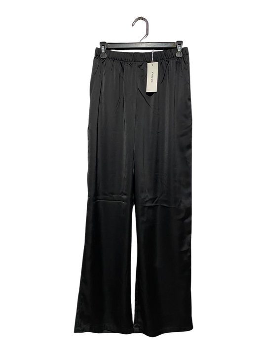 YH & CO |M| WAIST 26| C8| BLACK SATIN WIDE-LEG LOUNGE PANTS
