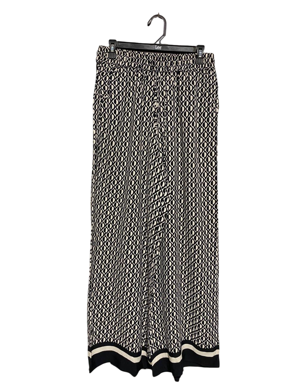 SPORTSGIRL |L| WAIST 30| GEOMETRIC BOHO WIDE-LEG PALAZZO PANTS WITH BORDER HEM