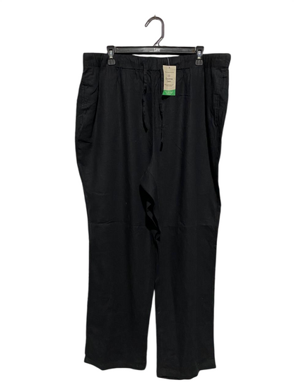 AVELLA |XXL| WAIST 40| WOMEN’S BLACK EUROPEAN LINEN BLEND PANTS