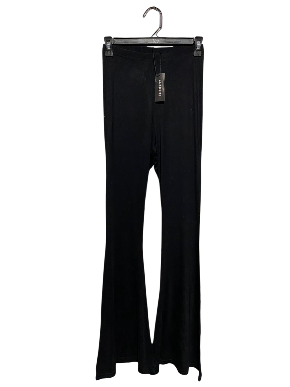 BOOHOO |S| WAIST 24| NEW WITH TAGS (NWT) WOMEN’S BLACK HIGH-WAISTED FLARE PANTS