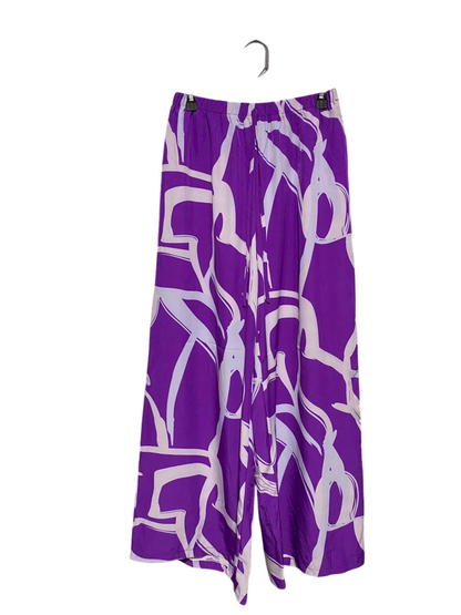 SHEIN |L| WAIST 28|C1| WOMEN’S VIBRANT PURPLE WIDE-LEG PALAZZO PANTS