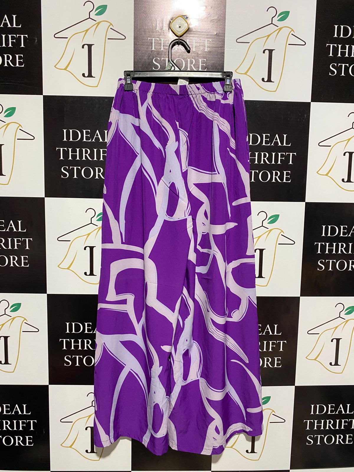 SHEIN |L| WAIST 28|C1| WOMEN’S VIBRANT PURPLE WIDE-LEG PALAZZO PANTS