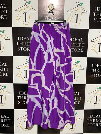 SHEIN |L| WAIST 28|C1| WOMEN’S VIBRANT PURPLE WIDE-LEG PALAZZO PANTS