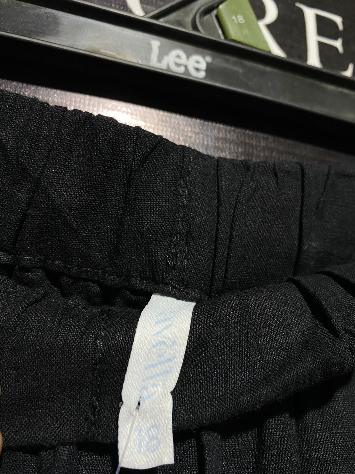 AVELLA |XXL| WAIST 40| WOMEN’S BLACK EUROPEAN LINEN BLEND PANTS