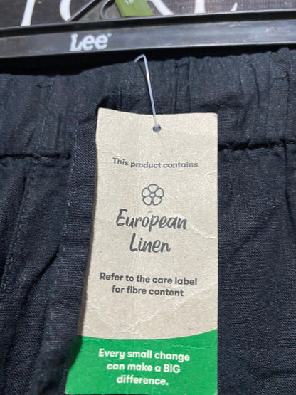 AVELLA |XXL| WAIST 40| WOMEN’S BLACK EUROPEAN LINEN BLEND PANTS