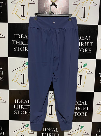 HALARA |L| WAIST 32| WOMEN’S DUSTY BLUE JOGGERS – HIGH-WAISTED ATHLEISURE PANTS WITH POCKETS