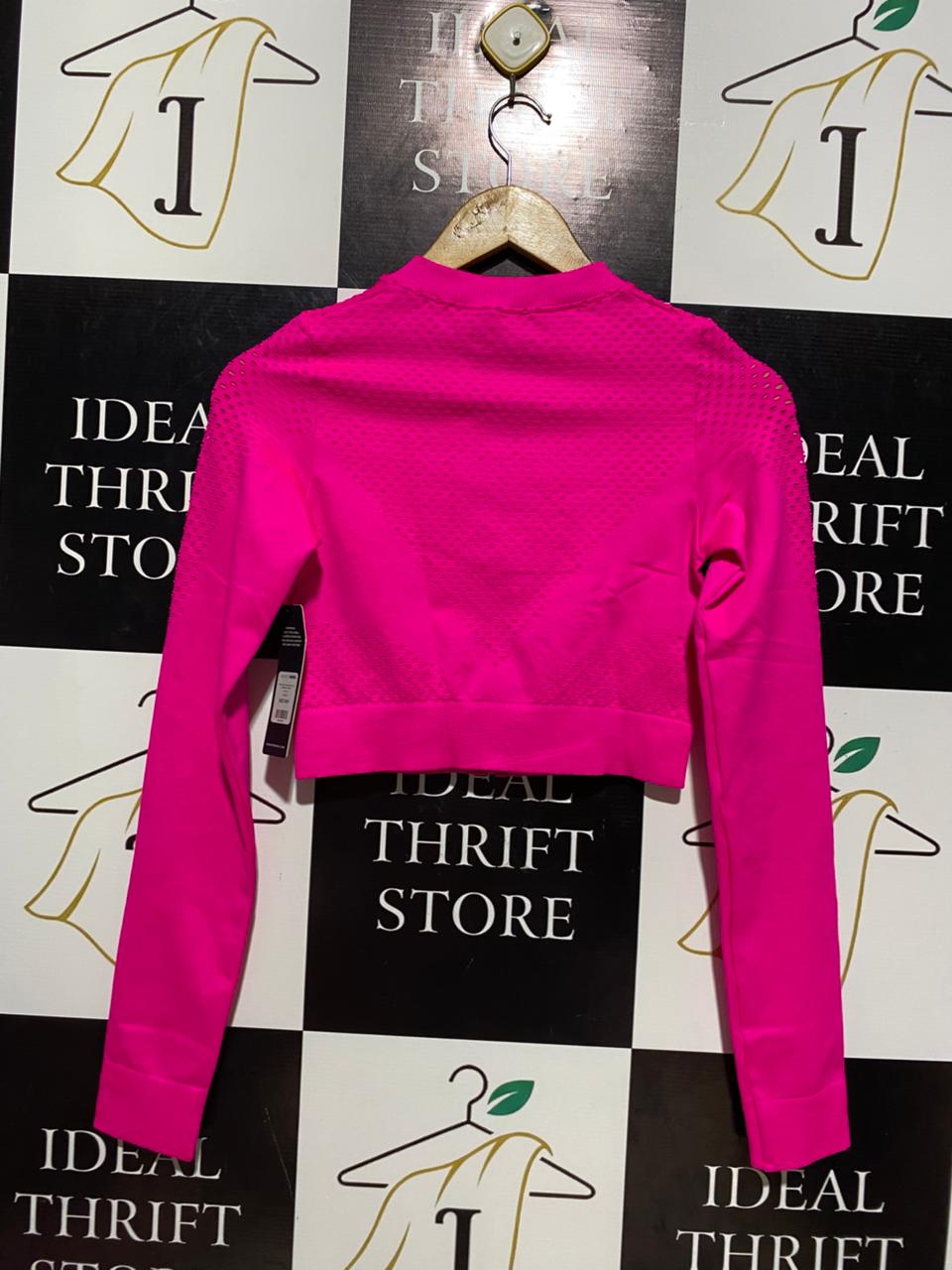 NOVA SPORT |S/M| BUST 14| SEAMLESS MESH ZIP-UP CROP JACKET
