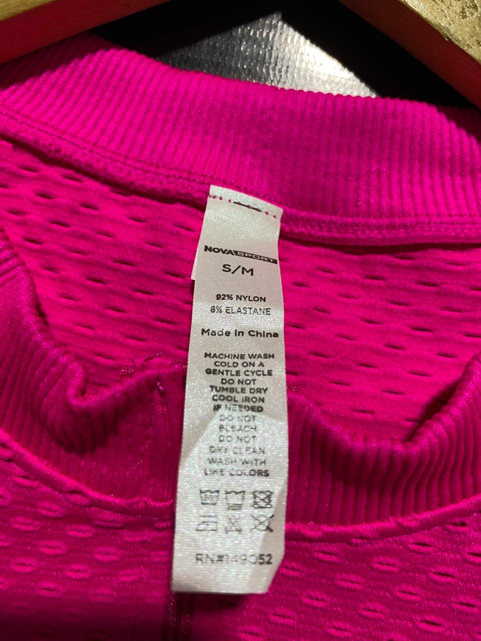 NOVA SPORT |S/M| BUST 14| SEAMLESS MESH ZIP-UP CROP JACKET