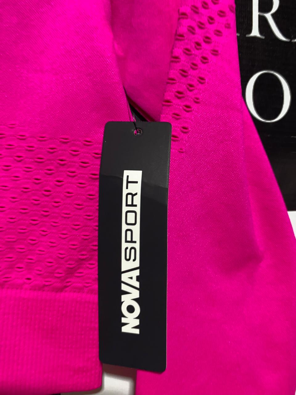 NOVA SPORT |S/M| BUST 14| SEAMLESS MESH ZIP-UP CROP JACKET