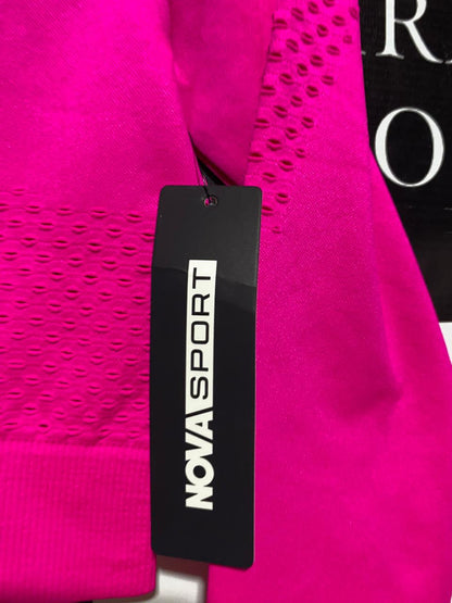 NOVA SPORT |S/M| BUST 14| SEAMLESS MESH ZIP-UP CROP JACKET