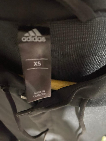 ADIDAS |L| BUST 19| SLEEK BLACK LIGHTWEIGHT TECHNICAL PULLOVER HOODIE