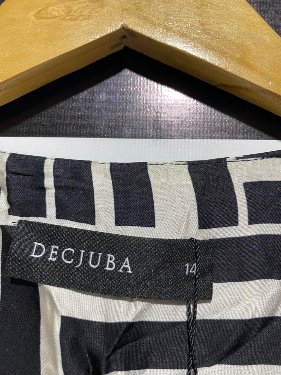DECJUBA |L| BUST 20| GEOMETRIC MONOCHROME WRAP MIDI DRESS