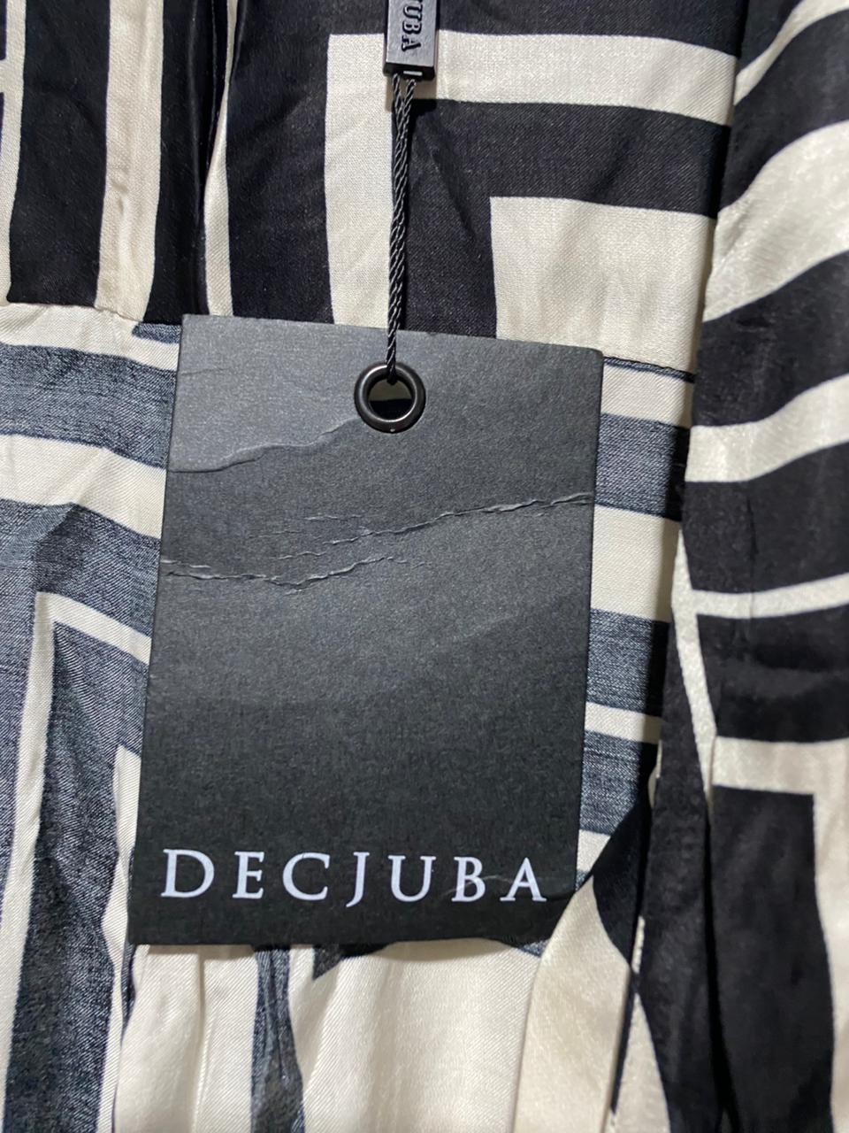 DECJUBA |L| BUST 20| GEOMETRIC MONOCHROME WRAP MIDI DRESS